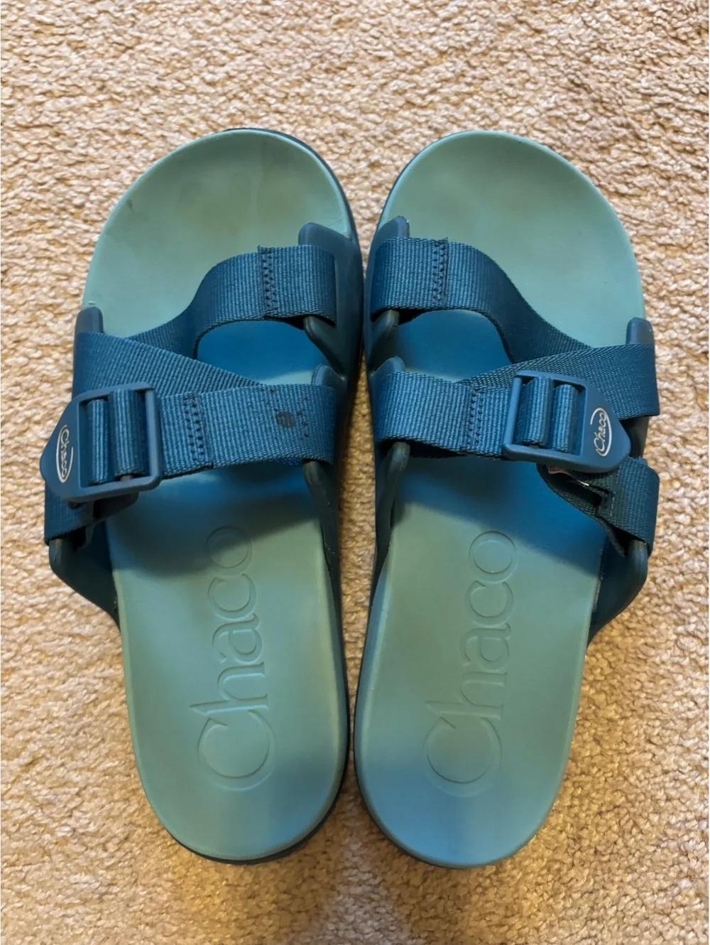Chaco blue slide flip flop active women's size 9
